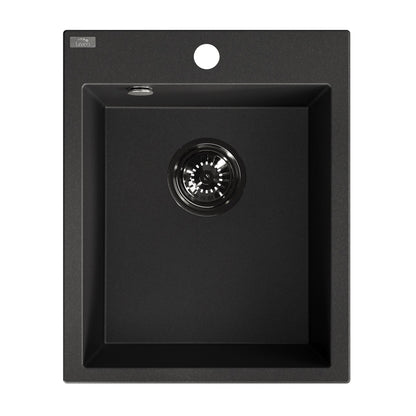 Laveo Chichi Granite Sink 1 Bowl - Monochrome Black