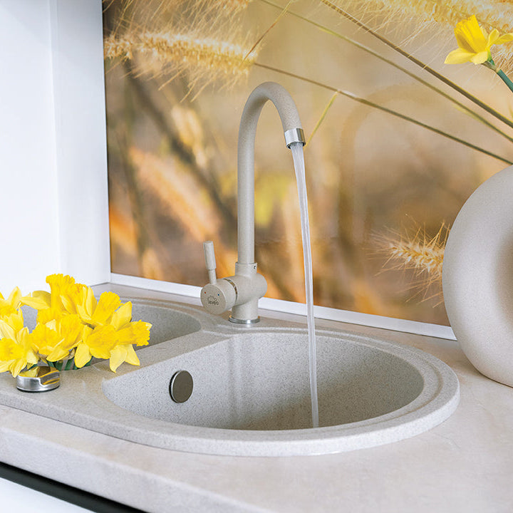 Laveo Dafne Granite Sink 2 Bowl - Beach Sand – product view 4