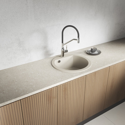 Laveo Dafne Granite Sink 1 Bowl - Beach Sand – product view 1