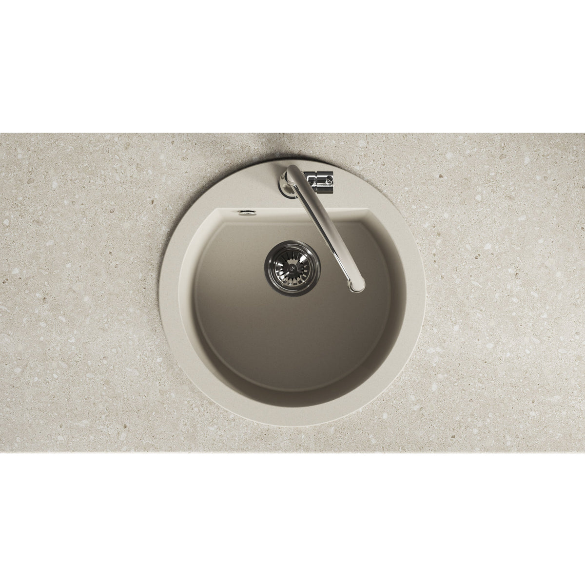 Laveo Dafne Granite Sink 1 Bowl - Beach Sand – product view 4