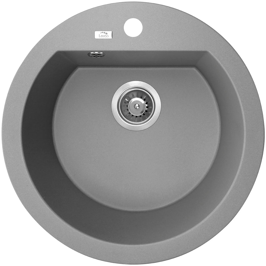 Laveo Dafne Granite Sink 1 Bowl - Grey – product view 1