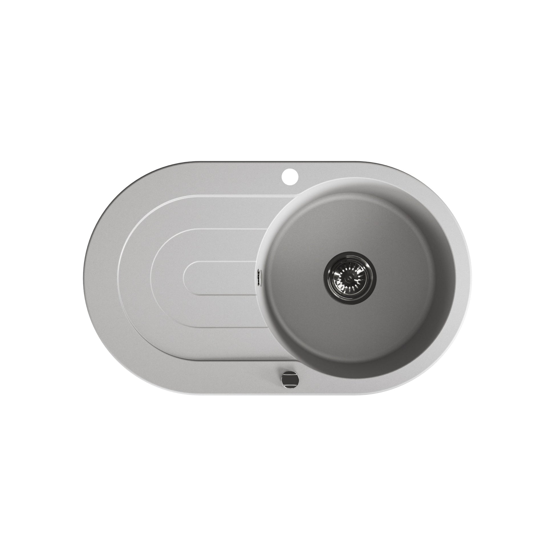 Laveo Dafne Granite Sink 1 Bowl with Drainer - Grey – product view 5