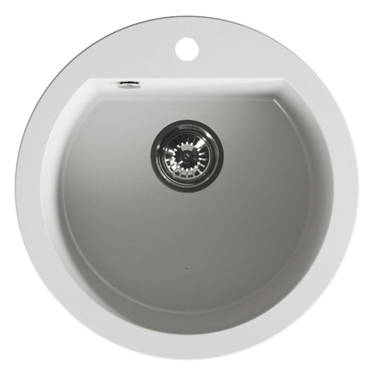 Laveo Dafne Granite Sink 1 Bowl - White – product view 5