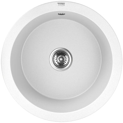 Laveo Dafne Granite Sink 1 Bowl V2 - White – product view 1