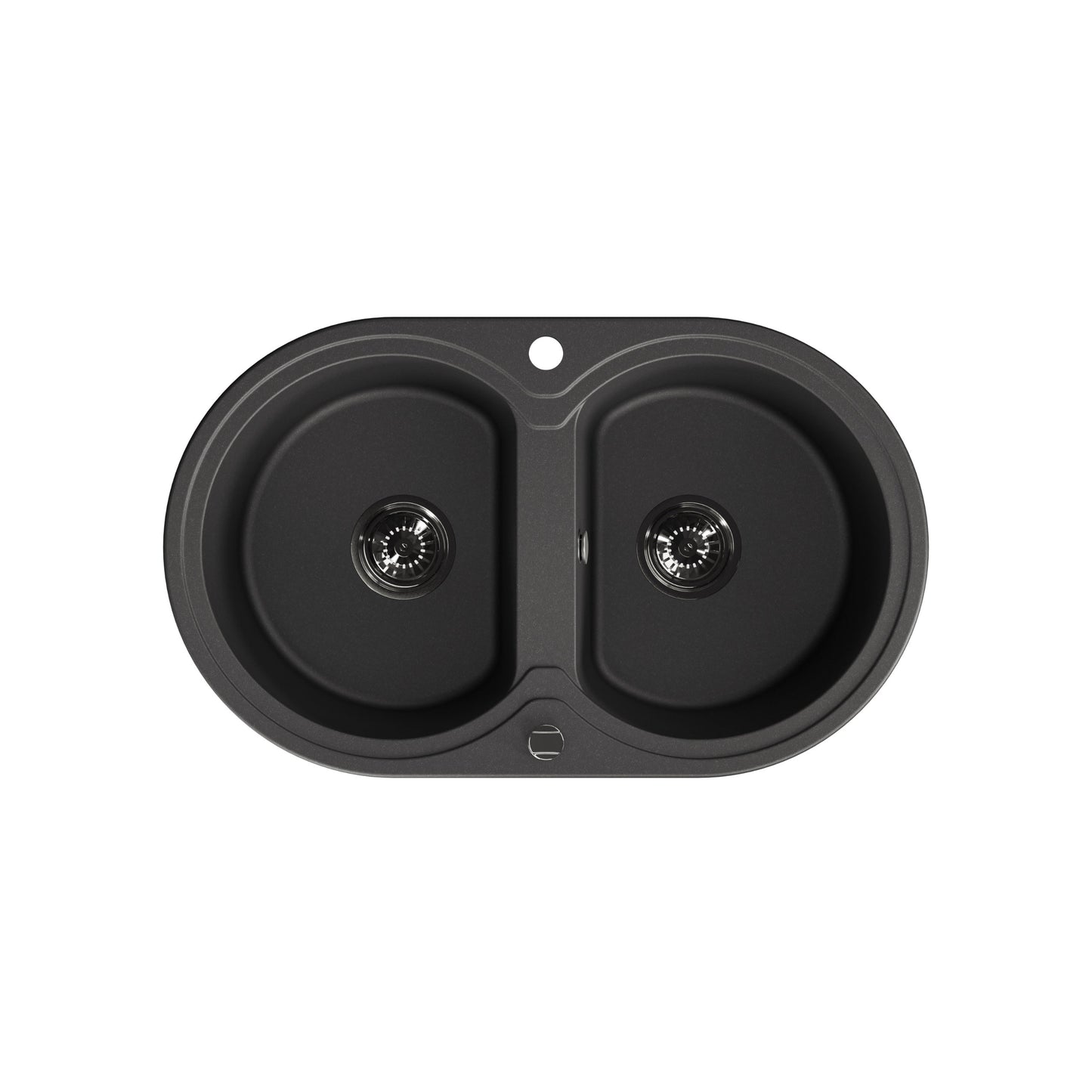 Laveo Dafne Granite Sink 2 Bowl - Black – product view 5
