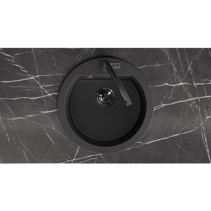 Laveo Dafne Granite Sink 1 Bowl - Black – product view 4