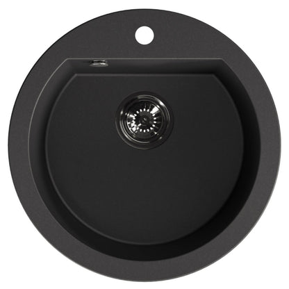 Laveo Dafne Granite Sink 1 Bowl - Black – product view 5