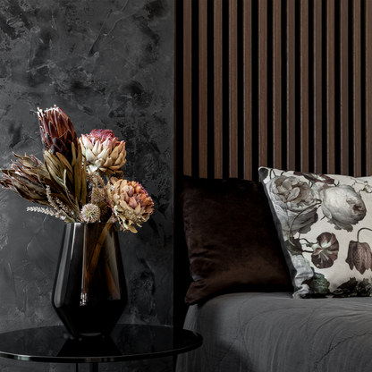 Marbet Design Woodline - 4 units x Dark Oak Lamella Panel on Black Felt - 2700 x 300 mm