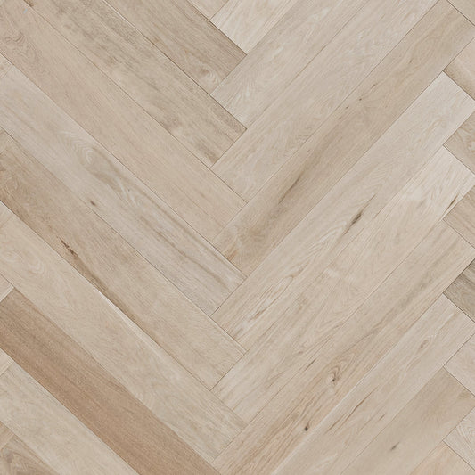 FINOak Atelier Unfinished Herringbone 125 × 600 mm engineered hardwood flooring