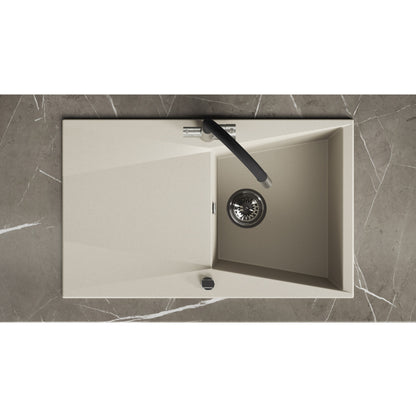 Laveo Grenada Granite Sink 1 Bowl with Drainer - Beach Sand – product view 4