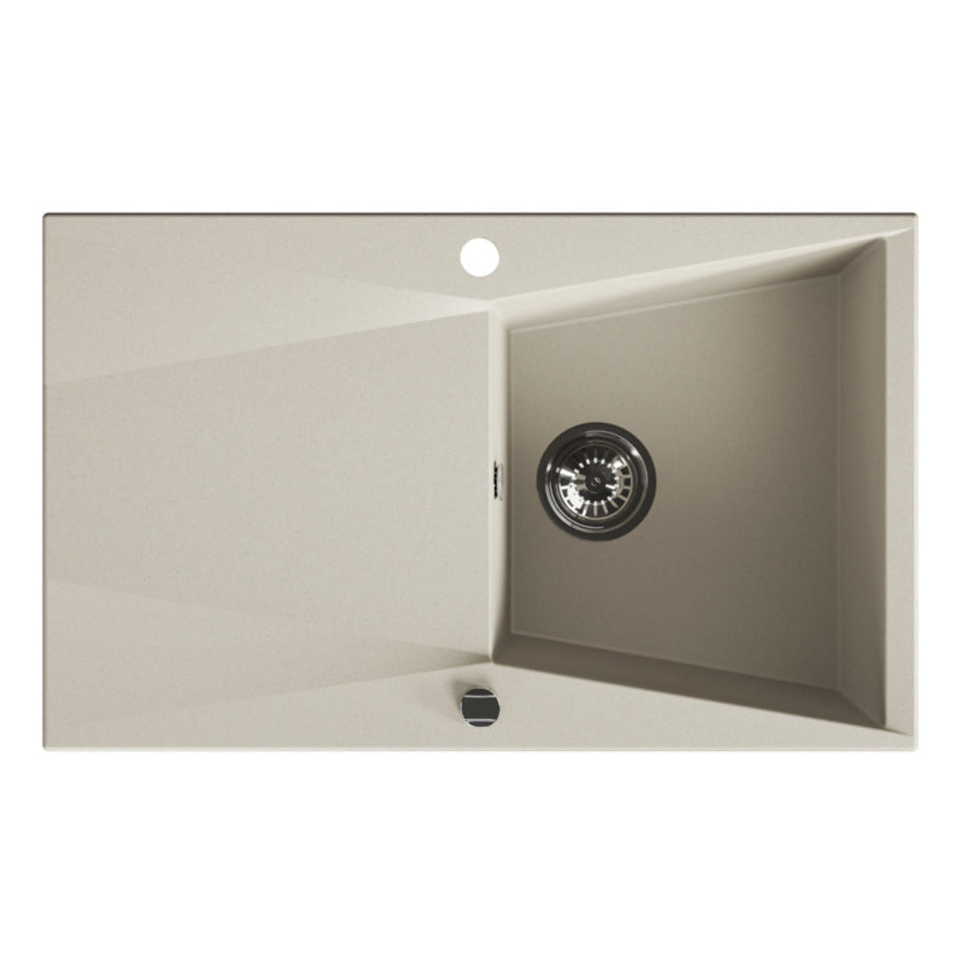 Laveo Grenada Granite Sink 1 Bowl with Drainer - Beach Sand – product view 5