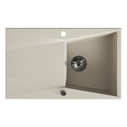 Laveo Grenada Granite Sink 1 Bowl with Drainer - Beach Sand – product view 5