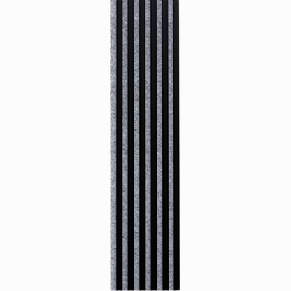 Marbet Design Woodline - 4 units x Black Lamella Panel on Grey Felt - 2700 x 300 mm