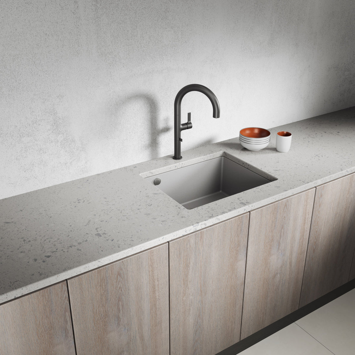 Laveo Ibiza Granite Undermount Sink - Grey – product view 1