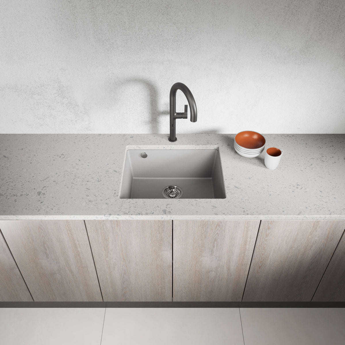 Laveo Ibiza Granite Undermount Sink - Grey – product view 2