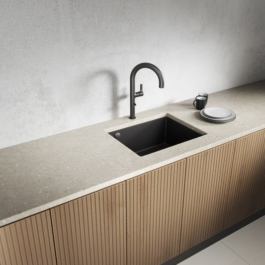 Laveo Ibiza Granite Undermount Sink - Black – product view 1