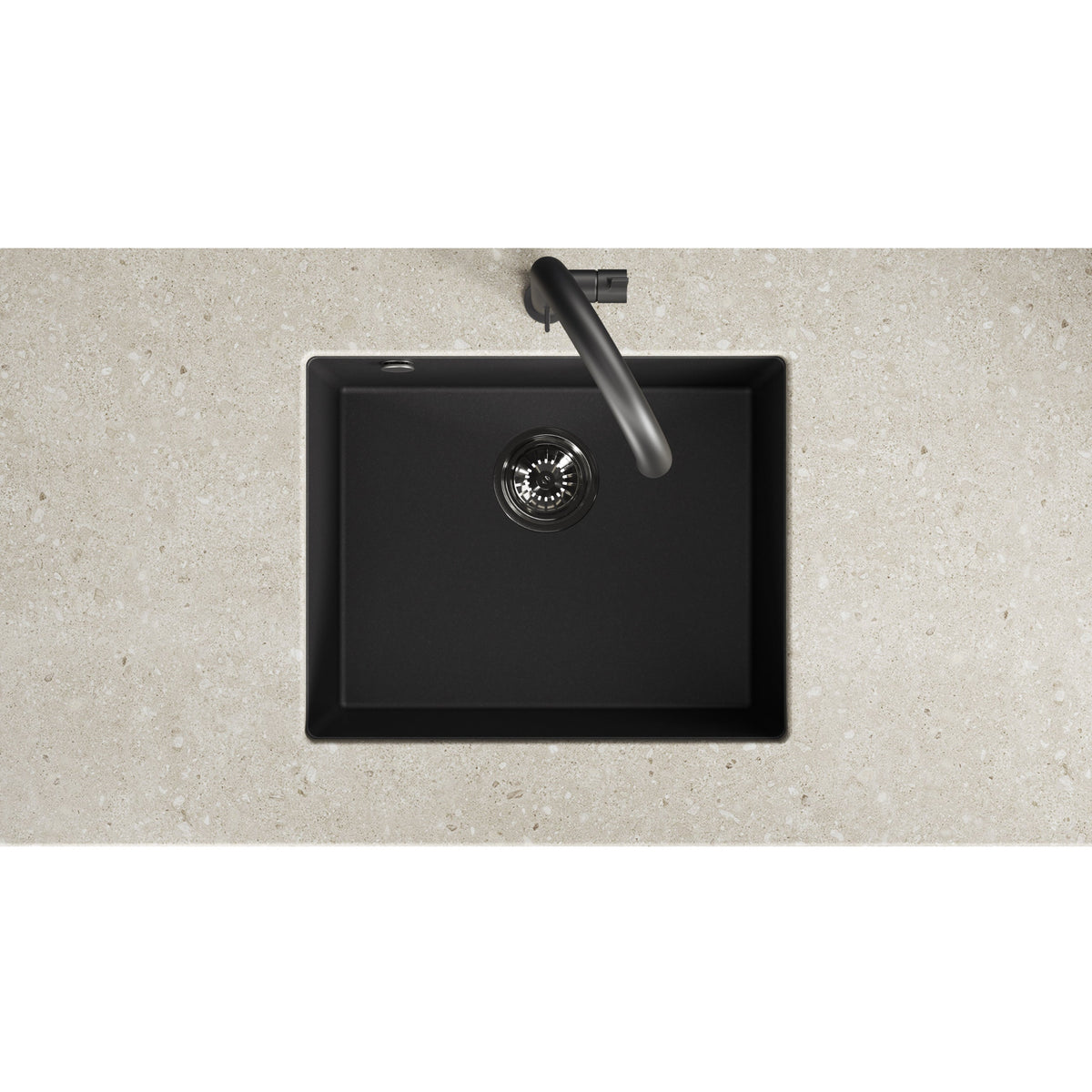 Laveo Ibiza Granite Undermount Sink - Black – product view 4