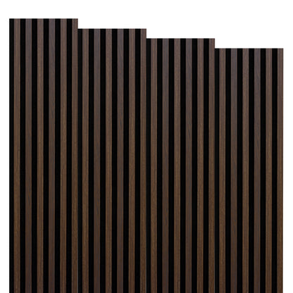 Marbet Design Woodline - 4 units x Dark Oak Lamella Panel on Black Felt - 2700 x 300 mm