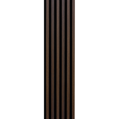 Marbet Design Woodline - 4 units x Dark Oak Lamella Panel on Black Felt - 2700 x 300 mm