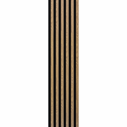 Marbet Design Woodline - 4 units x Light Oak Lamella Panel on Black Felt - 2700 x 300 mm