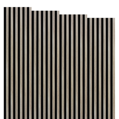 Marbet Design Woodline - 4 units x Sonoma Oak Lamella Panel on Black Felt - 2700 x 300 mm