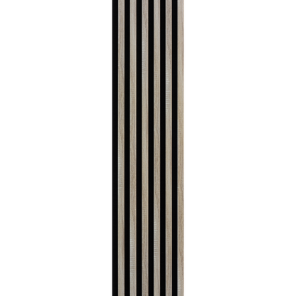 Marbet Design Woodline - 4 units x Sonoma Oak Lamella Panel on Black Felt - 2700 x 300 mm