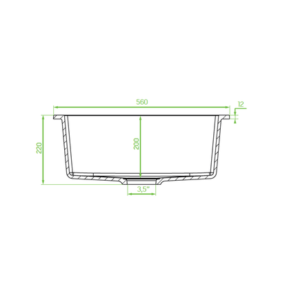 Laveo Ibiza Granite Undermount Sink - White