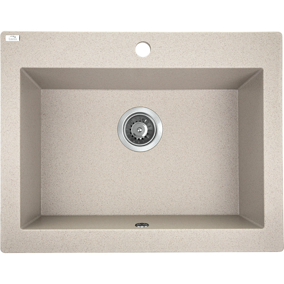 Laveo Komodo Granite Sink 1 Bowl - Beach Sand – product view 1