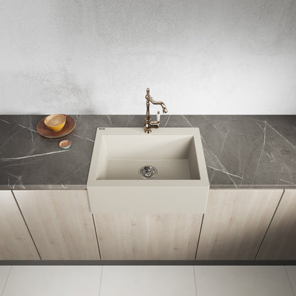 Laveo Komodo Granite Kitchen Sink Single Bowl 630 mm - Beach Sand – product view 2