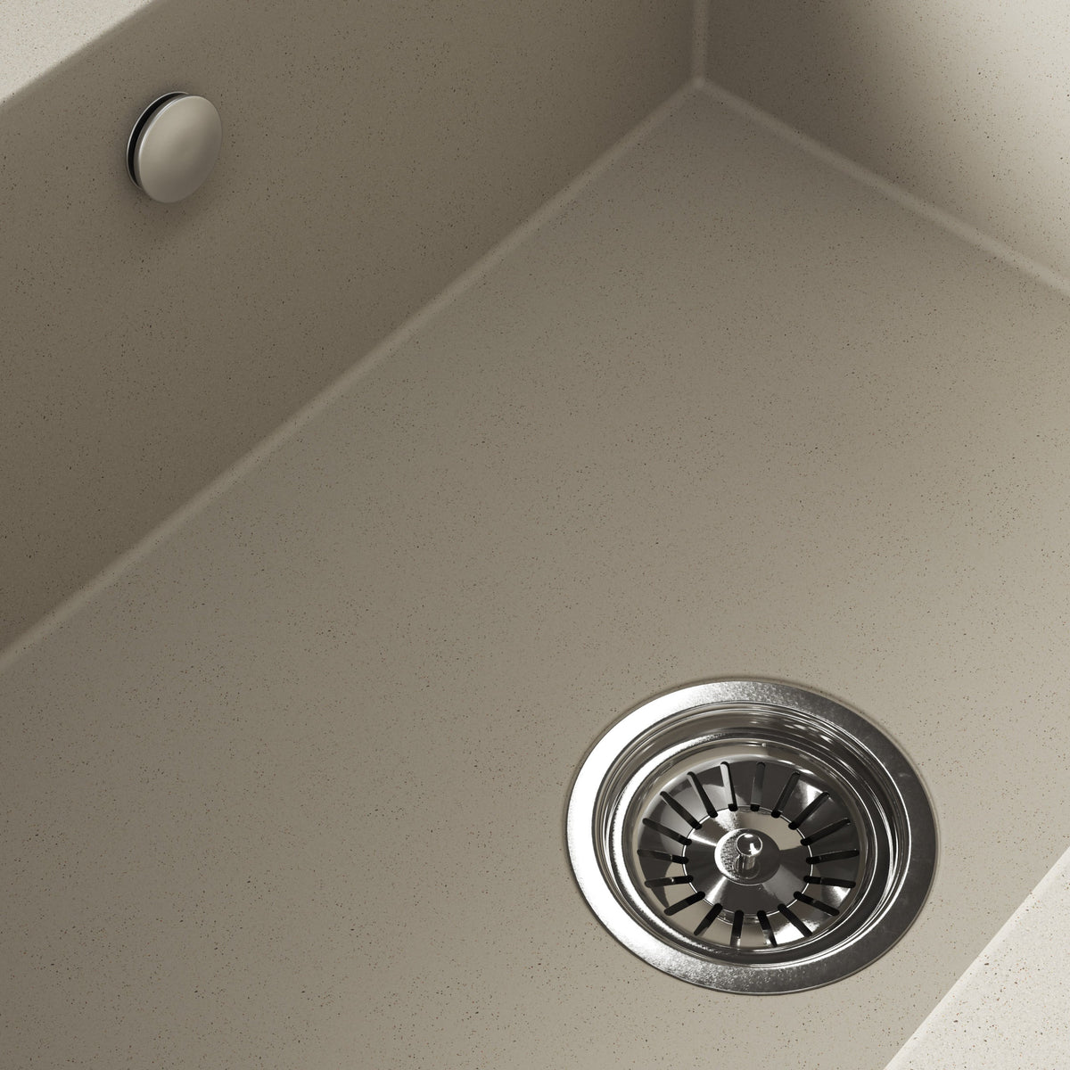 Laveo Komodo Granite Kitchen Sink Single Bowl 630 mm - Beach Sand – product view 3