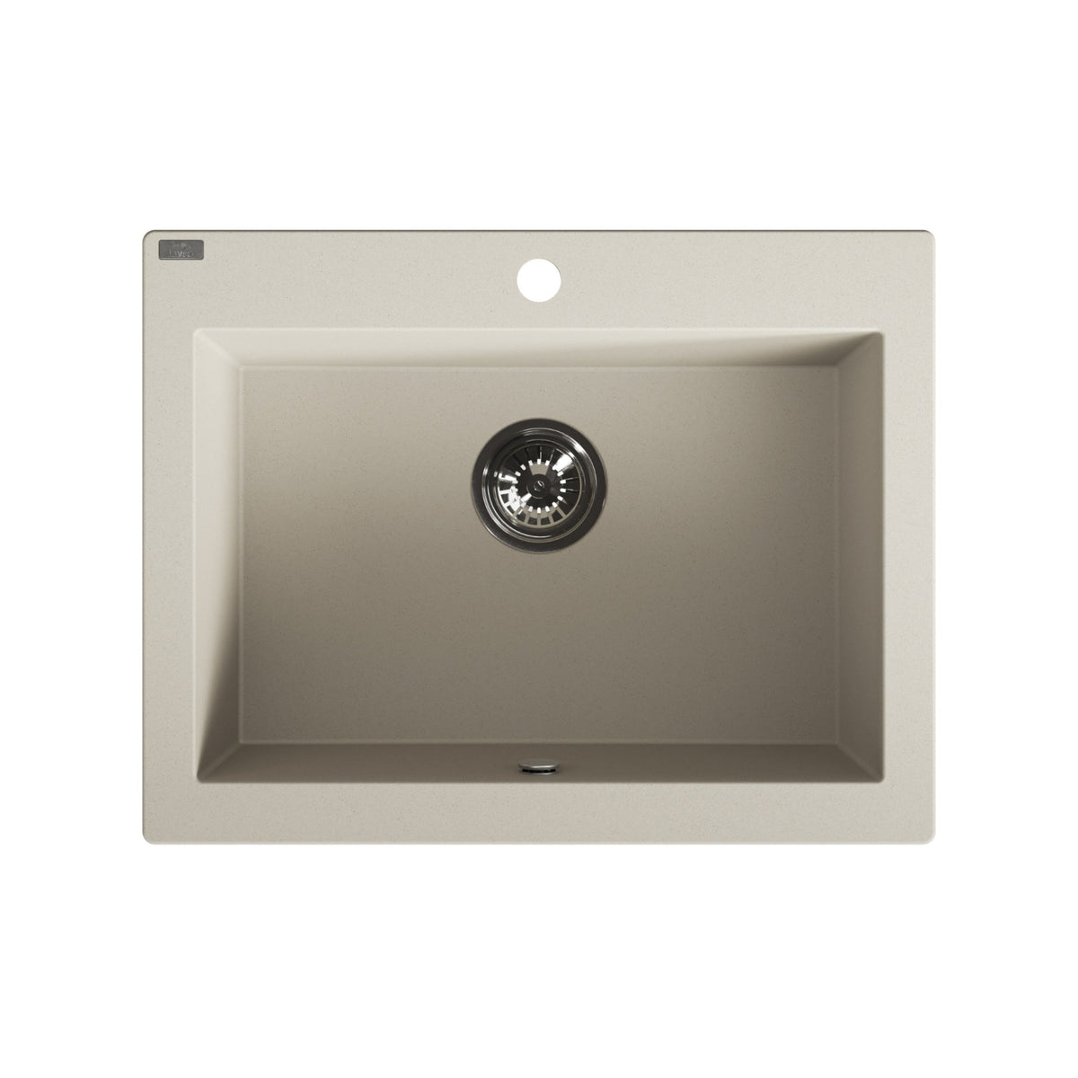 Laveo Komodo Granite Kitchen Sink Single Bowl 630 mm - Beach Sand – product view 5