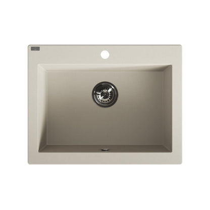 Laveo Komodo Granite Kitchen Sink Single Bowl 630 mm - Beach Sand – product view 5