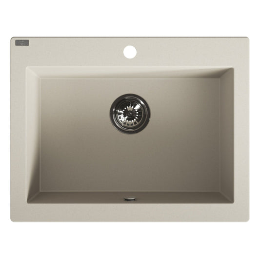 Laveo Komodo Granite Kitchen Sink Single Bowl 630 mm - Beach Sand – product view 5