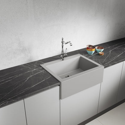 Laveo Komodo Granite Kitchen Sink Single Bowl 630 mm - Grey – product view 1