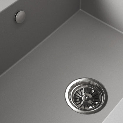 Laveo Komodo Granite Kitchen Sink Single Bowl 630 mm - Grey – product view 3