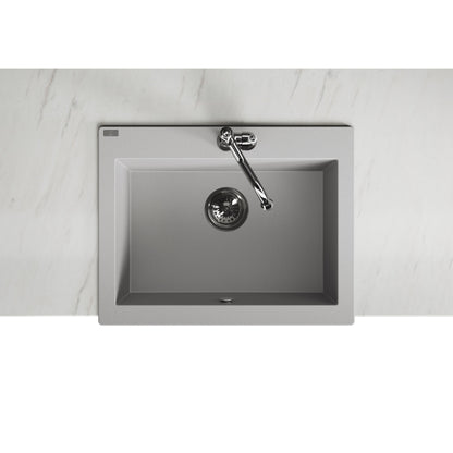 Laveo Komodo Granite Kitchen Sink Single Bowl 630 mm - Grey – product view 4
