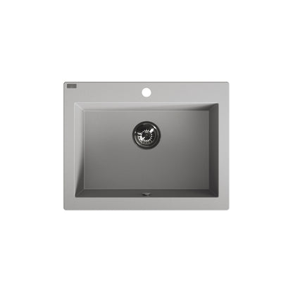 Laveo Komodo Granite Kitchen Sink Single Bowl 630 mm - Grey – product view 5