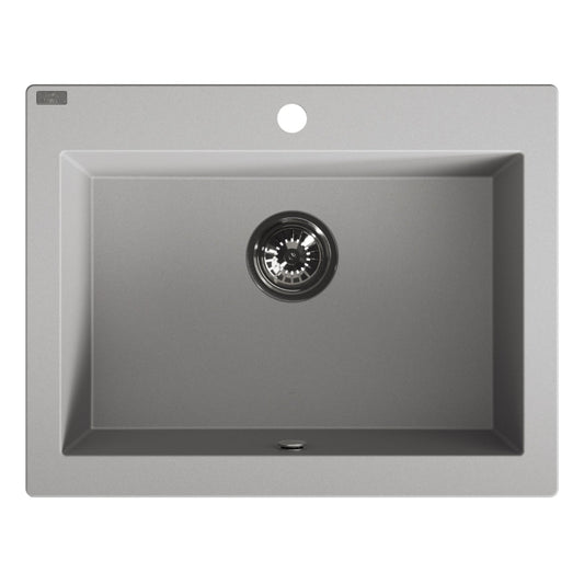Laveo Komodo Granite Kitchen Sink Single Bowl 630 mm - Grey – product view 5
