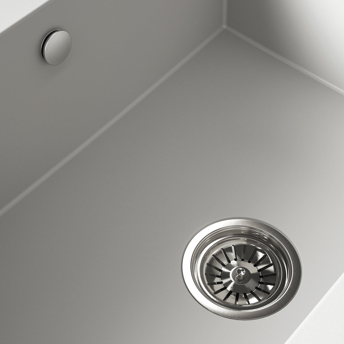Laveo Komodo Granite Kitchen Sink Single Bowl 630 mm - White – product view 3
