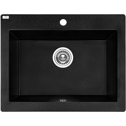 Laveo Komodo Granite Sink 1 Bowl - Black – product view 1