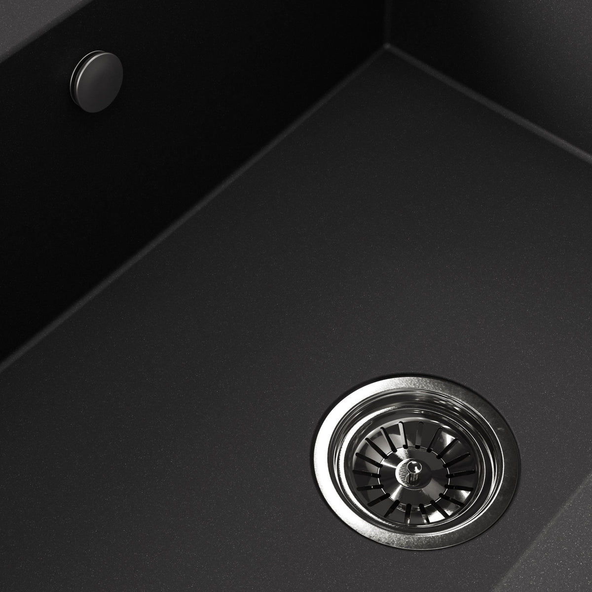 Laveo Komodo Granite Kitchen Sink Single Bowl 630 mm - Black – product view 3