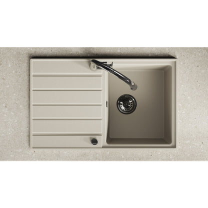 Laveo Margarita Granite Sink 1 Bowl with Drainer - Beach Sand – product view 4