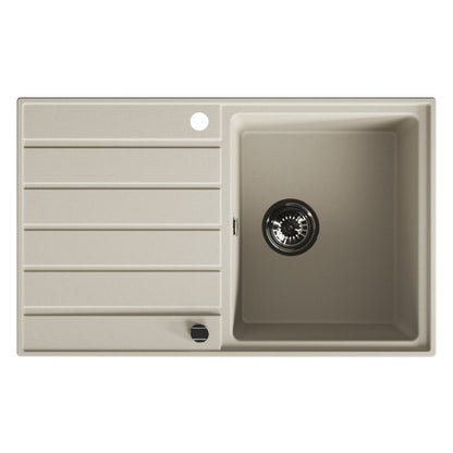 Laveo Margarita Granite Sink 1 Bowl with Drainer - Beach Sand – product view 5