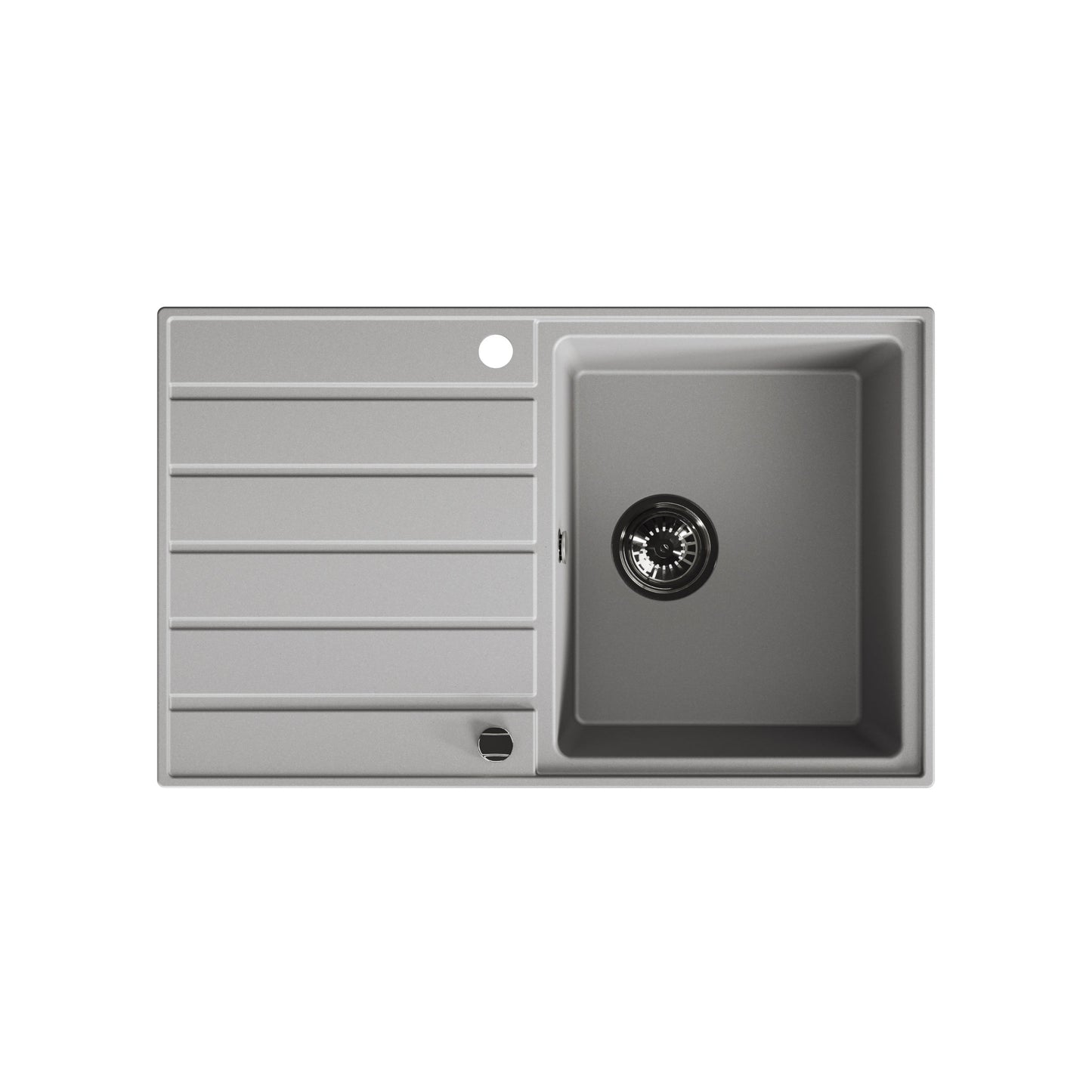 Laveo Margarita Granite Sink 1 Bowl with Drainer - Grey – product view 5