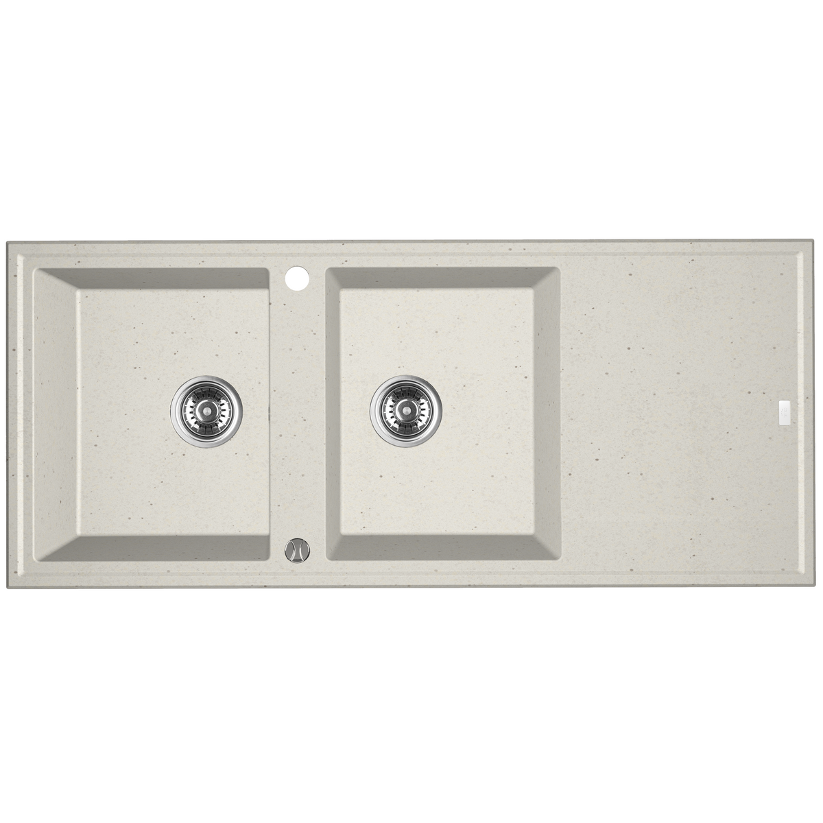 Laveo Megalo Granite Sink 2 Bowl with Drainer - Jasmine – product view 1