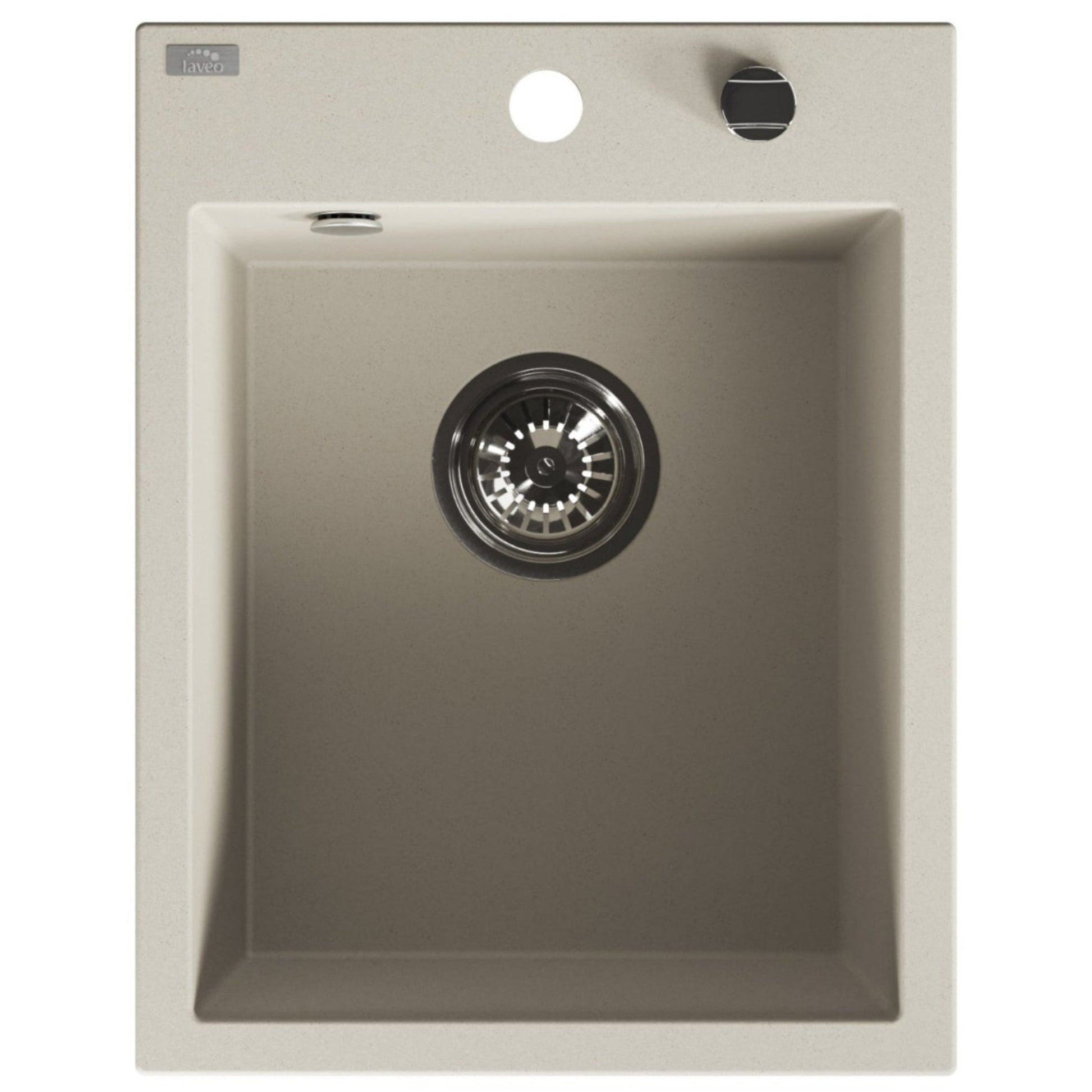 Laveo Monchichi Granite Kitchen Sink Single Bowl 500 mm - Beach Sand – product view 5