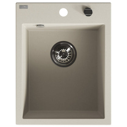 Laveo Monchichi Granite Kitchen Sink Single Bowl 500 mm - Beach Sand – product view 5