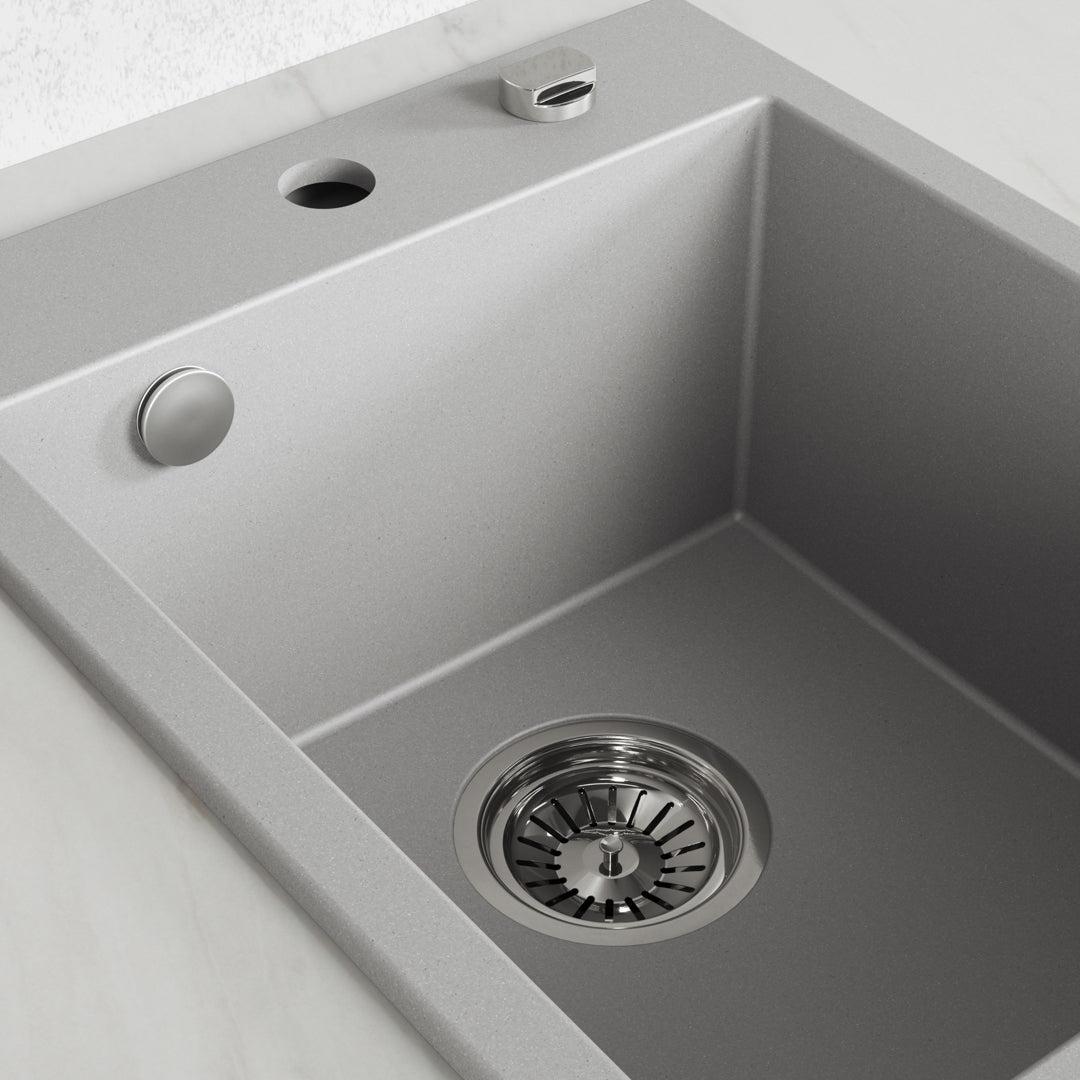 Laveo Monchichi Granite Kitchen Sink Single Bowl 500 mm - Grey