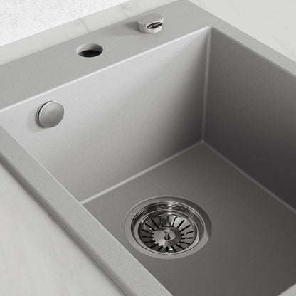 Laveo Monchichi Granite Kitchen Sink Single Bowl 500 mm - Grey