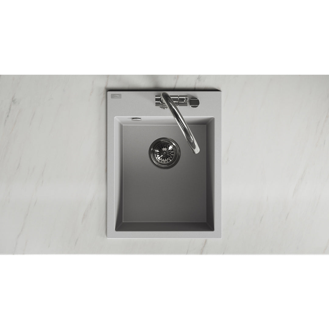 Laveo Monchichi Granite Kitchen Sink Single Bowl 500 mm - Grey